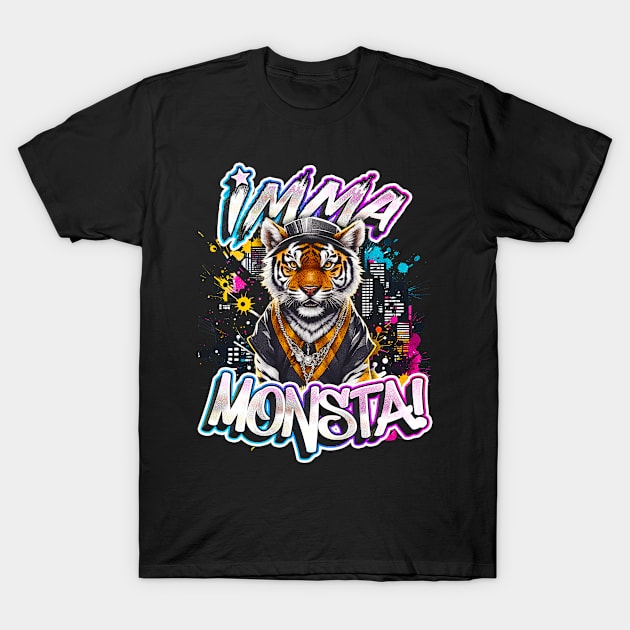 Imma Monsta! TIGER | Blacktee | by Asarteon T-Shirt by Asarteon